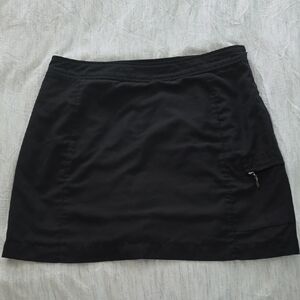 Izod Black Mini Skort with Zip Pocket, Size 14